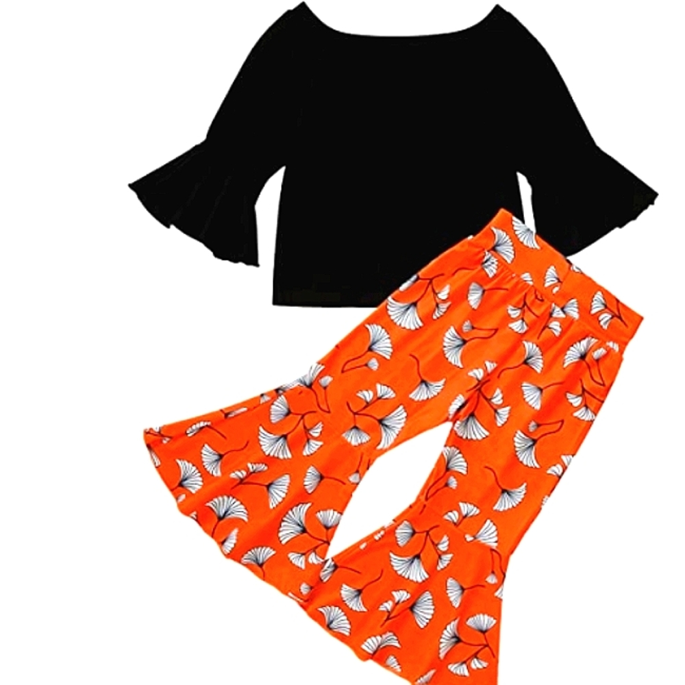 NWT Adorable Boutique Fall Bell bottoms & Long Sleeve Top Set*3T-4T*